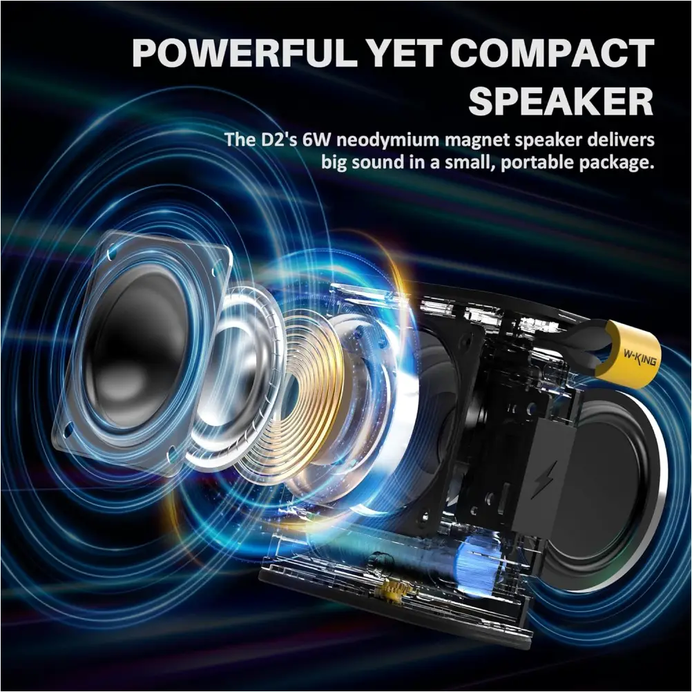 W KING D2 portable music speaker for indoor and outdoor use
