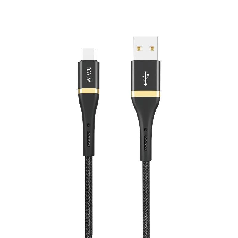 WIWU Elite Series Type-C Interface Nylon Braided Fast Charging Data Cable (1m)