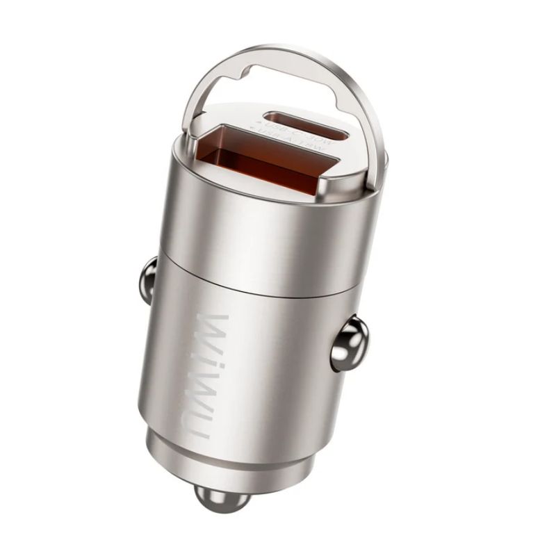 WiWU Nano Series 30W Fast Car Charger Wi-QC028 USC-A+USB-C