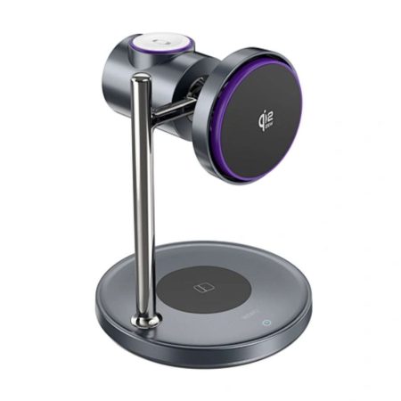 WiWU Qi2 3 in 1 25W Space Station Air cooled Magnetic Wireless Charger