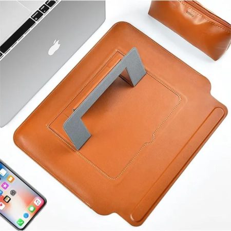 WiWU SKIN Ultra PU Leather Portable Stand Sleeve for Macbook
