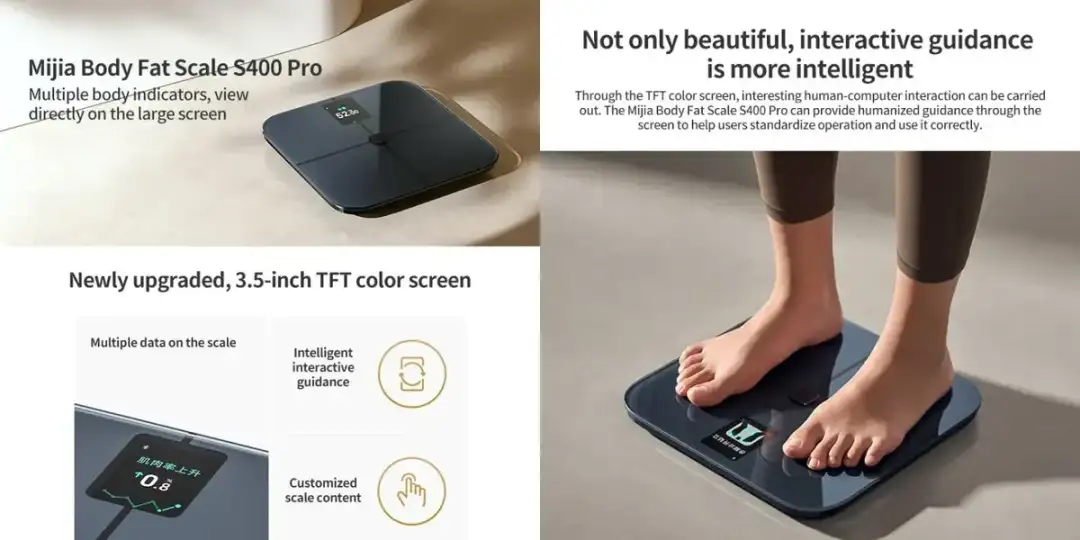 Xiaomi smart body composition scale with color display