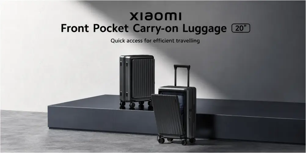 Xiaomi front opening travel suitcase with organized storage