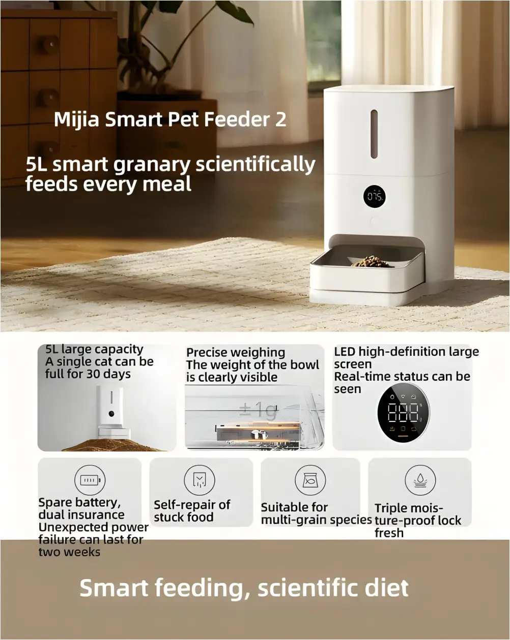 Xiaomi Mijia pet feeder 2 smart automatic feeding device