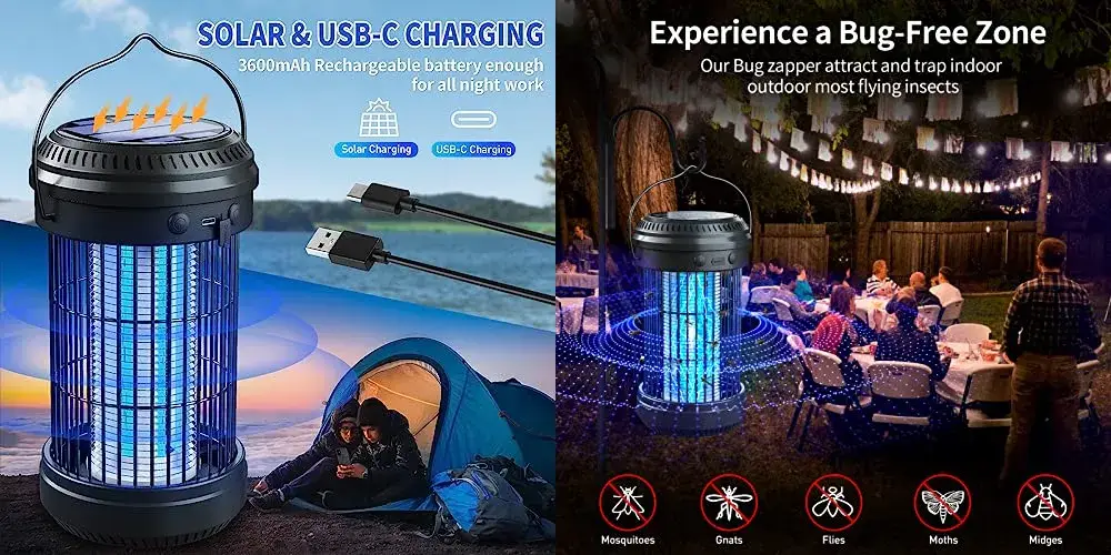 Qualitell D6 solar mosquito killer lamp for indoor and outdoor protection
