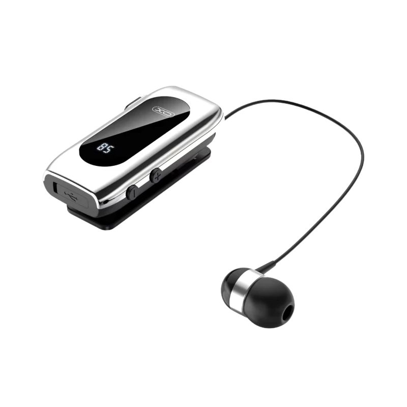 XO BE37 Clip On Bluetooth Headset with Digital Display