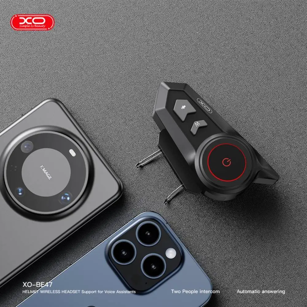 XO-BE47 motorcycle helmet Bluetooth headset control buttons for calls and music