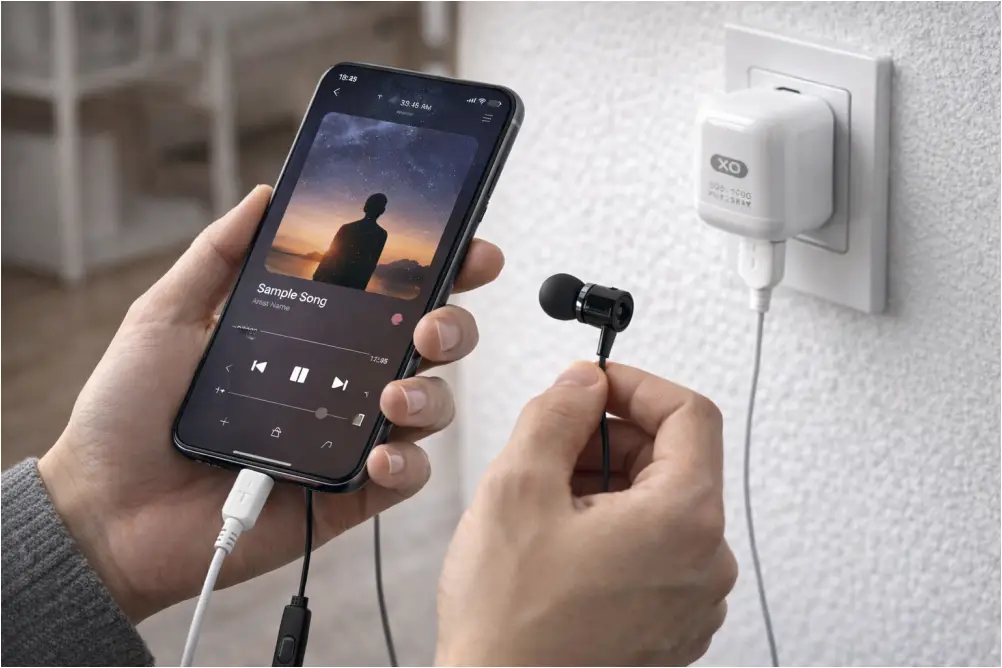 XO EP20 in ear wired earphones comfortable fit design