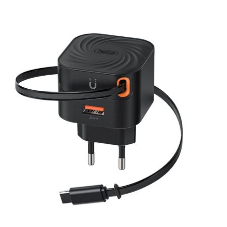 XO L165 20W Fast Charger with Retractable Cable