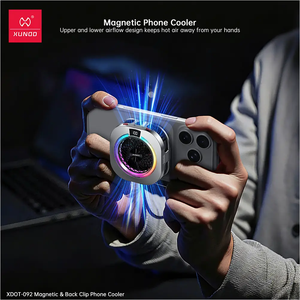 XUNDD XDOT 092 gaming phone cooler compact cooling design