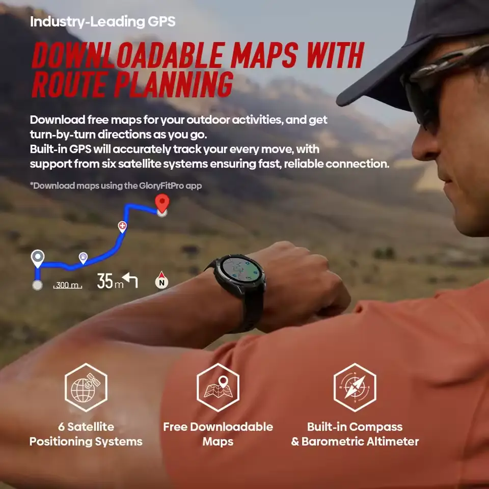 Zeblaze Stratos 4 Pro Downloadable Offline Maps and GPS Navigation Zeblaze Stratos 4 Pro offline maps GPS navigation smartwatch